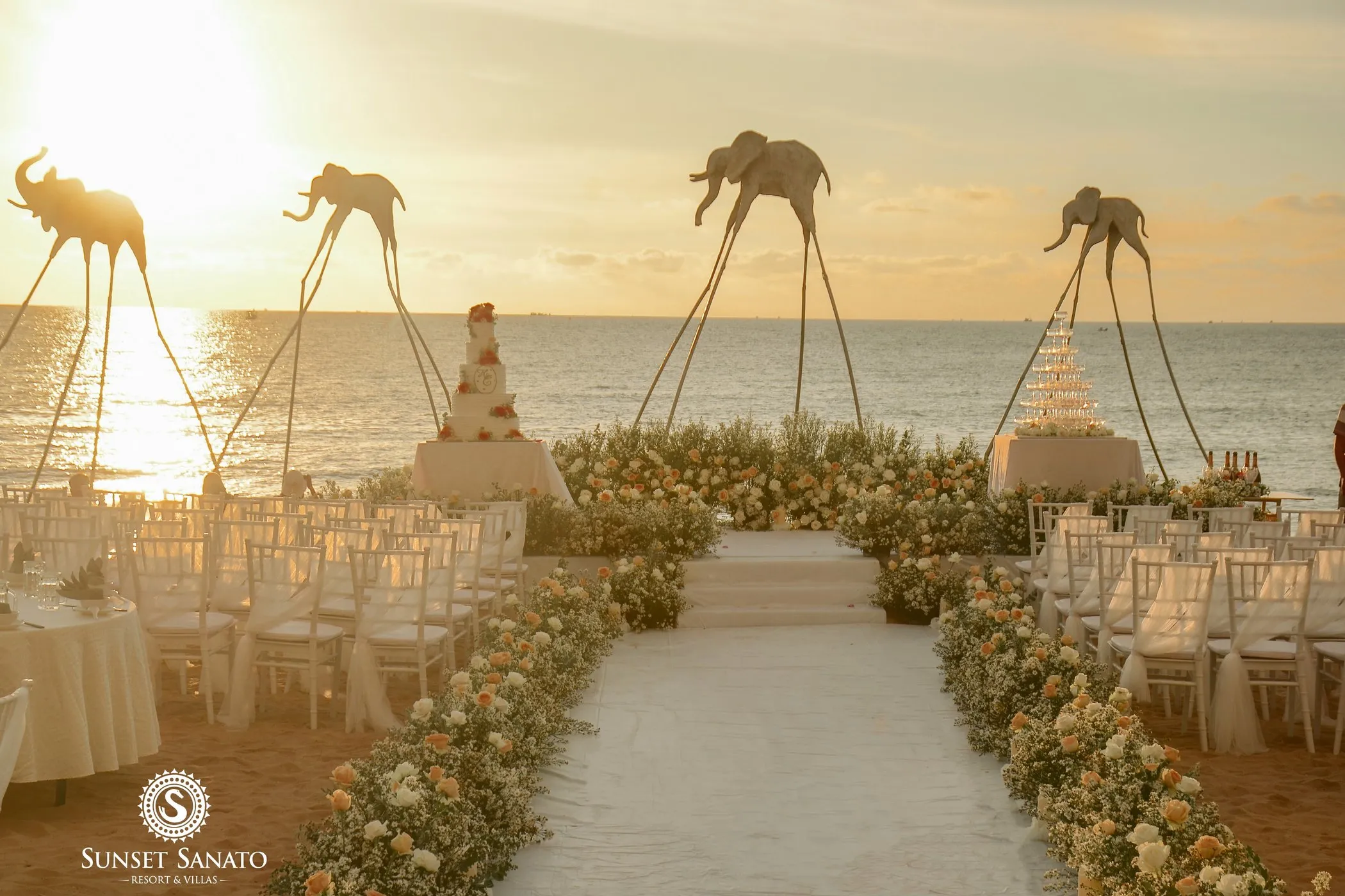 Beach wedding at Sunset Sanato Phu Quoc